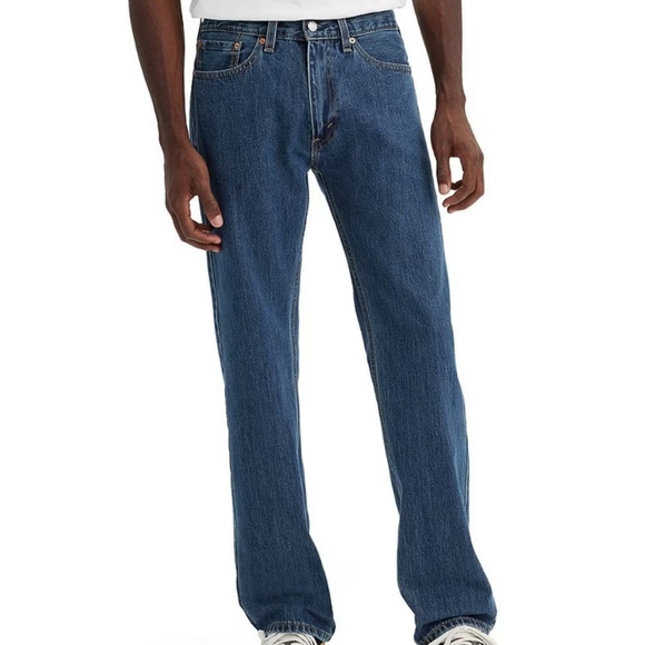550 Levi's Relaxed Fit Straight Men's Dark Blue Jeans Size 32 - Picture 1 of 12